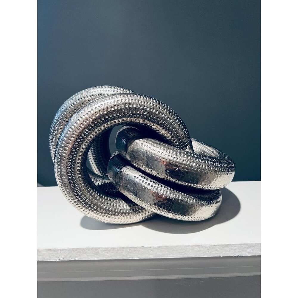 Industrial Metal Knot Sculpture – Inspired by Lachlan Ross' Eternity – 7"x7"